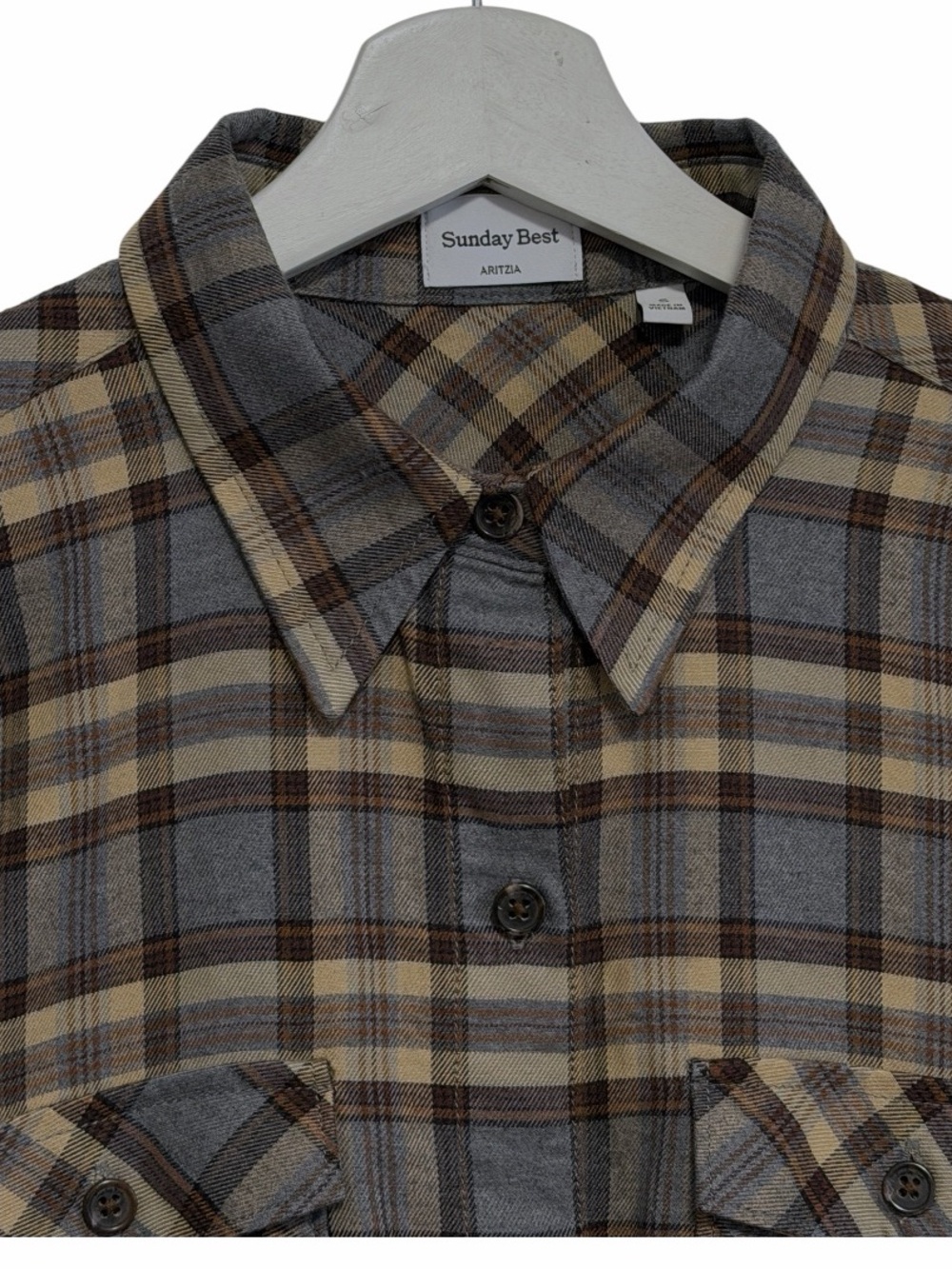 Aritzia Sunday Best Maple Shirt In Ares Check | Size S - Picture 5 of 14
